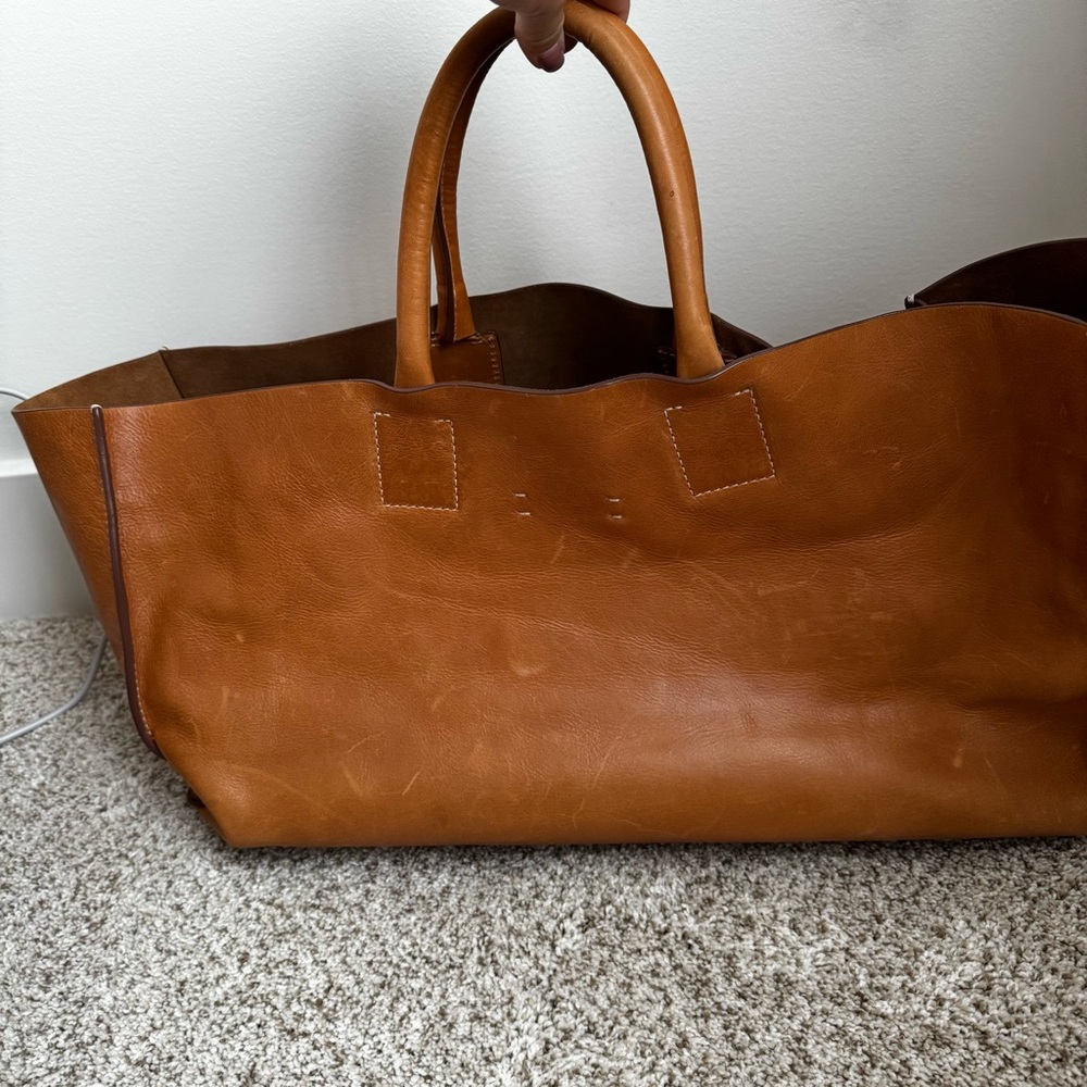 Zara home leather bag